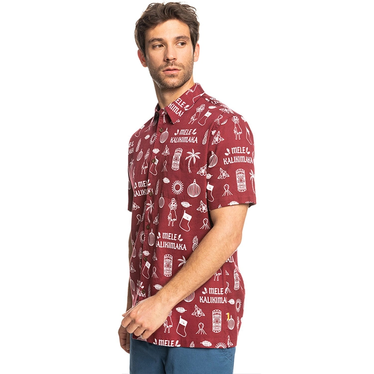 Organic Bamboo Shirts for Men Short Sleeve Print Men&prime; S Shirts Holiday Camisas Sustainable Men Wear Hawaiian Beach Shirt Resort Shirt Hawaiian Shirt