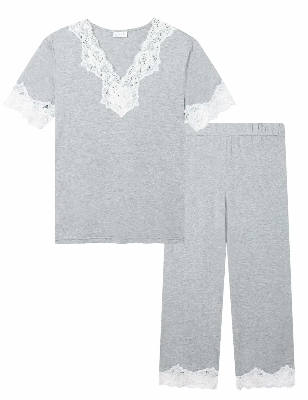 Lady&prime;s Soft Sleepwear Viscose Fabric Pajamas Long Sleeve Bamboo Pjs Top and Pants Loungewear