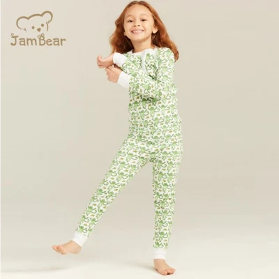 Jambear Organic Kids Pyjamas Kids Winter Sleep Wear Baby Loungewear Bamboo Kids Sleepwear Custom Baby Sleeping Set