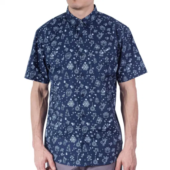 Organic Bamboo Shirts for Men Short Sleeve Print Men′ S Shirts Holiday Camisas Sustainable Men Wear Hawaiian Beach Shirt Resort Shirt Hawaiian Shirt